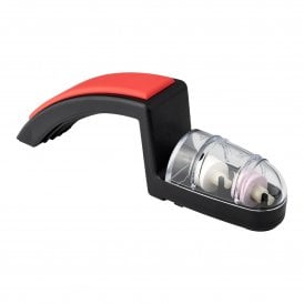 SH-220/BR MinoSharp Shinkansen Sharpener, Black & Red
