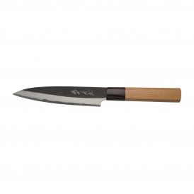 Shiro Kamo Aogami Black Kurouchi 13.5cm Petty Knife