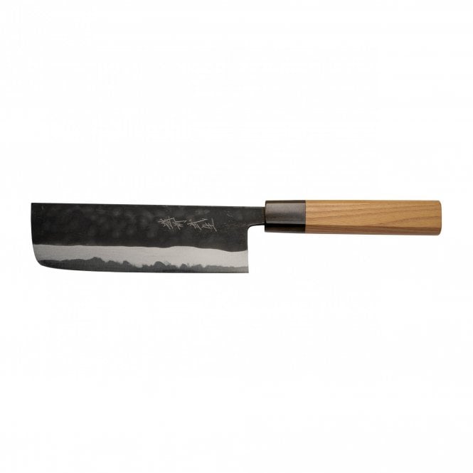 Shiro Kamo Shiro Kamo Aogami Black Kurouchi 16.5cm Vegetable Knife