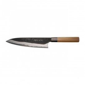Shiro Kamo Aogami Black Kurouchi 21cm Gyuto Knife