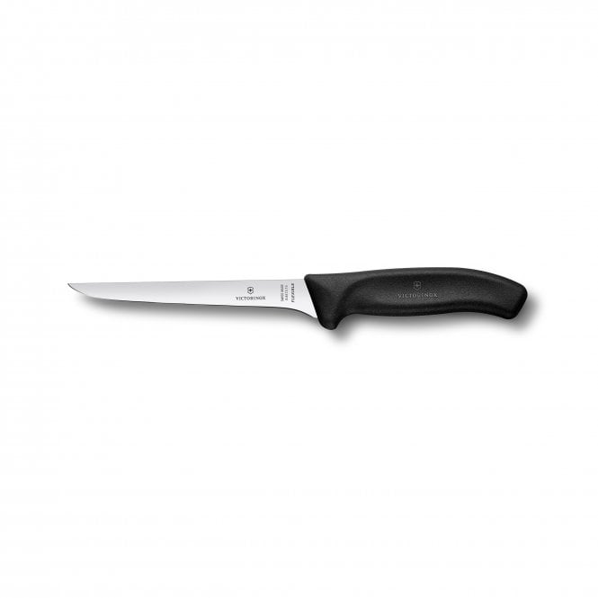 Swiss Classic Boning knife, 15cm, straight, flex, black