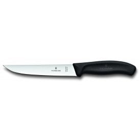 Carving knife, 15cm, straight, black, blister