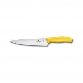 Chef's knife, normal, 19 cm, yellow, Blister