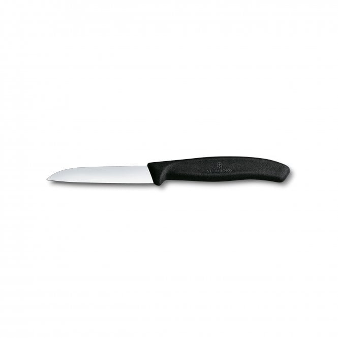 Swiss Classic Paring knife, 8cm, straight, black