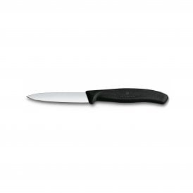 Paring knife, 8cm, straight, pointed tip, black