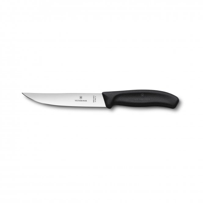 Swiss Classic Steak knife, 14cm, straight, black