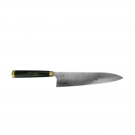 Takeshi Saji Makie -Art R2(SG2) Mirrored Damascus Japanese Chef's Gyuuto Knife 240mm with Urushi Laquered Saya and Handle FUJI on LAKE