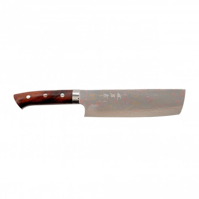 Takeshi Saji Rainbow Damascus 16.5cm Nakiri Knife