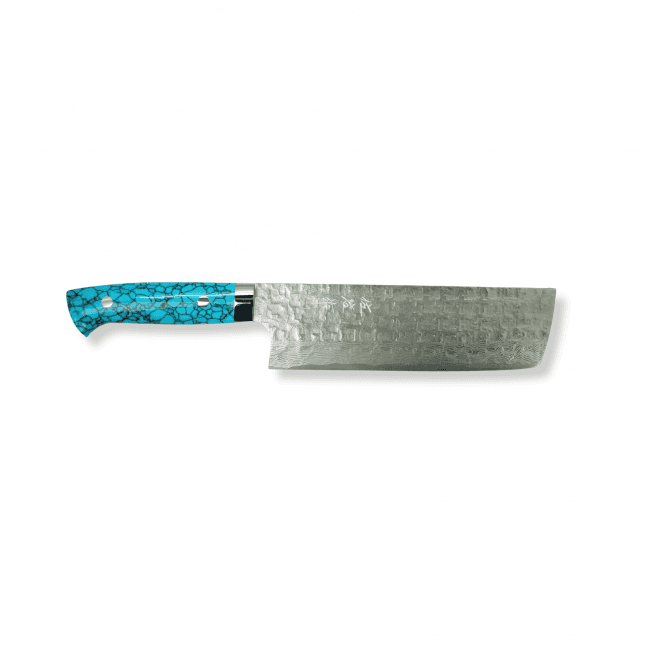 Takeshi Saji Saji Hot Forged VG10 Damascus Tsuchime Nakiri 170mm — Made by Takashi Saji