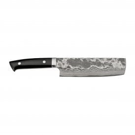 Takeshi Saji VG-10 Damascus  16.5cm Vegetable Knife with Black Mikarta Handle