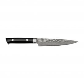 Takeshi Saji VG10 Damascus 13.5cm Petty Knife with Black Mikarta Handle