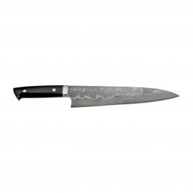 Takeshi Saji VG10 Damascus 24cm Gyuto with Black Mikarta Handle