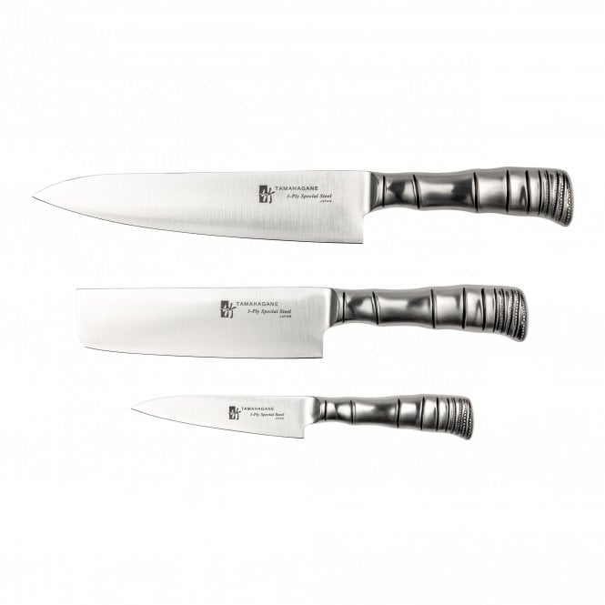 Tamahagane Bamboo TK-115816 3 Piece Boxed Knife Set