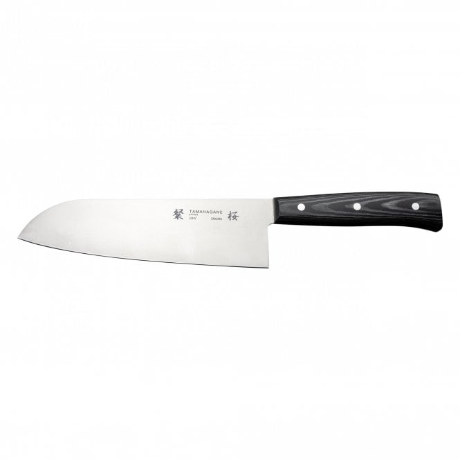 Tamahagane San Sakura SNS-1114 Santoku Knife 17.5cm