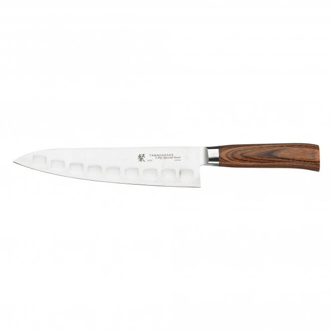 Tamahagane San SN-1205 Fluted Chef's Knife 21cm