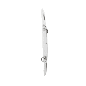 All Stainless Twin Blade Ringâ€‘Opening Penknife
