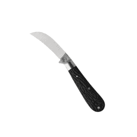 Peach Pruner Pocket Knife â€“ Black Imitation Stag