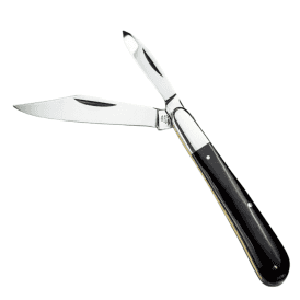 Twin Blade Gentlemanâ€™s Clip Point Pocket Knife â€“ Buffalo Horn