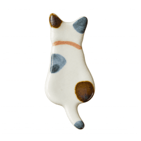 Ushiro Neko White Cat Chopstick Rest
