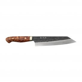 Yoshimi Kato AS Kurouchi Damascus Bunka with Maple wood handle