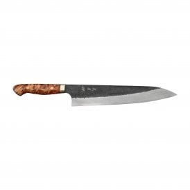 Yoshimi Kato AS Kurouchi Damascus Gyuto240 with Maple wood handle